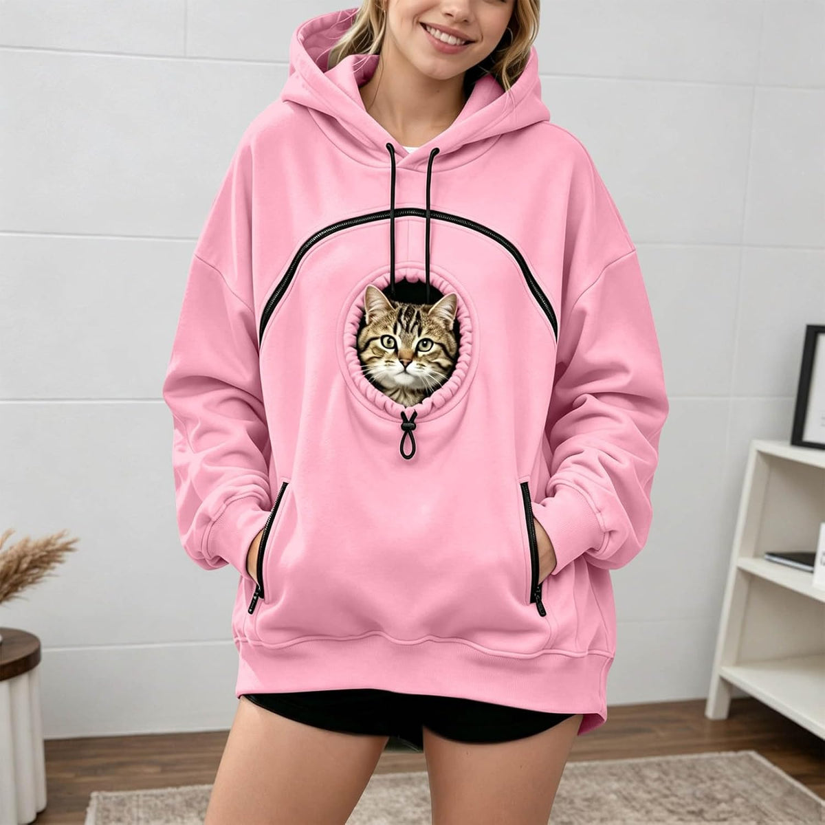 Pet Carrier Hoodie - Keep Your Small Cat Close and Cozy