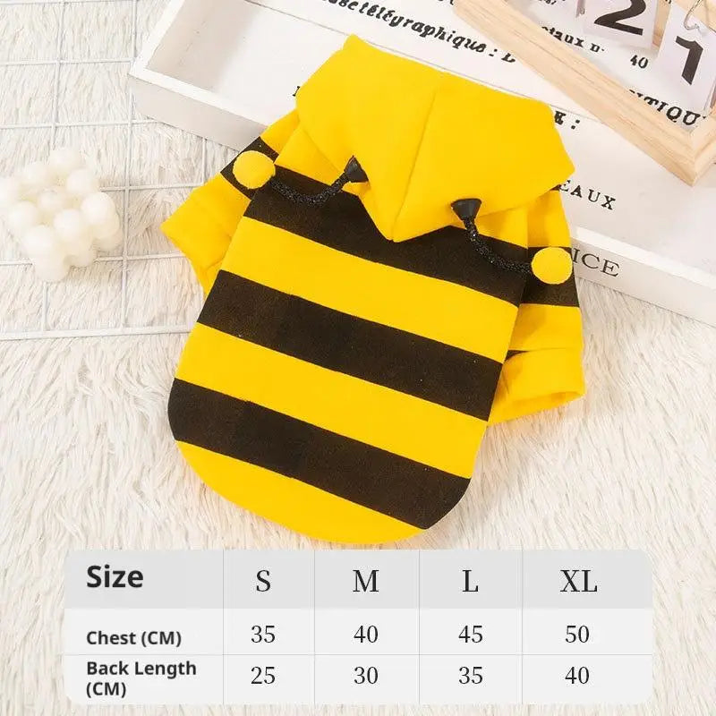 Warm Bee Dog Winter Hoodie